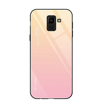 Load image into Gallery viewer, Tempered Glass Case For Samsung Galaxy J4 J6 Plus J8 2018 A6 A8 Plus A7 2018 A5 2017 Luxury Phone Cover Bags Anti-scratch Cases
