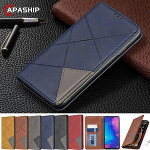 Geometric Leather Flip Case For RedMi Note 8 Pro 8T 8Pro Note7 7A 8A Wallet Cover For XiaoMi Mi Note 10 CC9 9T Cases Wallet Bags