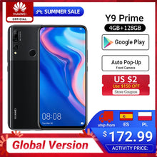 Load image into Gallery viewer, In stock Global Version Huawei Y9 Prime 2019 Smartphone AI Triple Rear Cameras 4GB128GB Auto Pop Up Front Camera 6.59“ cellphone
