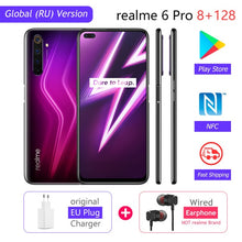 Load image into Gallery viewer, realme 6 Pro 6pro 8GB RAM 128GB ROM Global Version Mobile Phone Snapdragon 720G 30W Flash Charge 64MP Camera EU Plug NFCellphone

