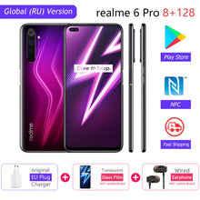Load image into Gallery viewer, realme 6 Pro 6pro 8GB RAM 128GB ROM Global Version Mobile Phone Snapdragon 720G 30W Flash Charge 64MP Camera EU Plug NFCellphone
