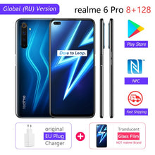 Load image into Gallery viewer, realme 6 Pro 6pro 8GB RAM 128GB ROM Global Version Mobile Phone Snapdragon 720G 30W Flash Charge 64MP Camera EU Plug NFCellphone
