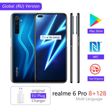 Load image into Gallery viewer, realme 6 Pro Global Version 8GB RAM 128GB ROM Snapdragon 720G 30W Flash Charge 4300mAh 64MP Camera NFC EU Charger Play Store
