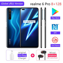 Load image into Gallery viewer, realme 6 Pro Global Version 8GB RAM 128GB ROM Snapdragon 720G 30W Flash Charge 4300mAh 64MP Camera NFC EU Charger Play Store

