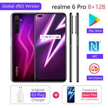 Load image into Gallery viewer, realme 6 Pro Global Version 8GB RAM 128GB ROM Snapdragon 720G 30W Flash Charge 4300mAh 64MP Camera NFC EU Charger Play Store
