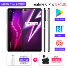 Load image into Gallery viewer, realme 6 Pro Global Version 8GB RAM 128GB ROM Snapdragon 720G 30W Flash Charge 4300mAh 64MP Camera NFC EU Charger Play Store
