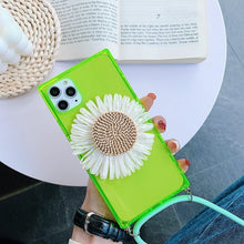 Load image into Gallery viewer, Fashion Cross Shoulder Strap Glitter Marble TPU Case For iPhone 11 Pro Max XS Max XR X 7 8 6 6S Plus Bow Necklace Soft Cover
