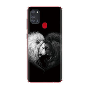 For Samsung Galaxy A21S Case A 21S Bumper Silicone TPU Soft Phone Cover For Samsung A21S A217F A21 A 21 S 6.5" Cases Cute Flower