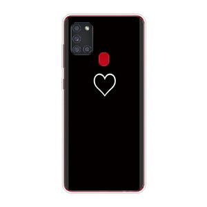 For Samsung Galaxy A21S Case A 21S Bumper Silicone TPU Soft Phone Cover For Samsung A21S A217F A21 A 21 S 6.5" Cases Cute Flower