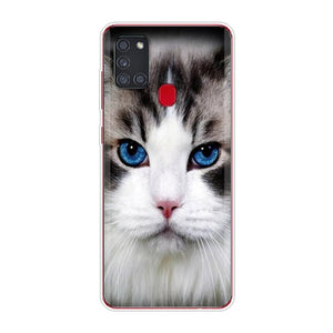 For Samsung Galaxy A21S Case A 21S Bumper Silicone TPU Soft Phone Cover For Samsung A21S A217F A21 A 21 S 6.5" Cases Cute Flower