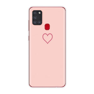 For Samsung Galaxy A21S Case A 21S Bumper Silicone TPU Soft Phone Cover For Samsung A21S A217F A21 A 21 S 6.5" Cases Cute Flower