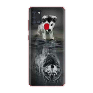 For Samsung Galaxy A21S Case A 21S Bumper Silicone TPU Soft Phone Cover For Samsung A21S A217F A21 A 21 S 6.5" Cases Cute Flower