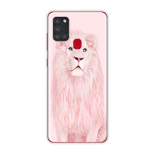 For Samsung Galaxy A21S Case A 21S Bumper Silicone TPU Soft Phone Cover For Samsung A21S A217F A21 A 21 S 6.5" Cases Cute Flower