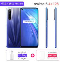 Load image into Gallery viewer, realme 6 Global Version 4GB RAM 128GB ROM Mobile Phone 90Hz Display Helio G90T 30W Flash Charge 4300mAh 64MP Camera Cellphone
