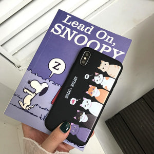 TPU Phone Case For iPhone XR XS Max 7 8 6 6S Plus SE 2020 Heart Pattern Cartoon Milk Tea Cover For iPhone 11 Pro Shell Fundas