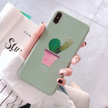 Load image into Gallery viewer, TPU Phone Case For iPhone XR XS Max 7 8 6 6S Plus SE 2020 Heart Pattern Cartoon Milk Tea Cover For iPhone 11 Pro Shell Fundas

