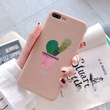Load image into Gallery viewer, TPU Phone Case For iPhone XR XS Max 7 8 6 6S Plus SE 2020 Heart Pattern Cartoon Milk Tea Cover For iPhone 11 Pro Shell Fundas

