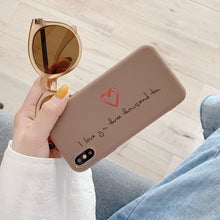 Load image into Gallery viewer, TPU Phone Case For iPhone XR XS Max 7 8 6 6S Plus SE 2020 Heart Pattern Cartoon Milk Tea Cover For iPhone 11 Pro Shell Fundas
