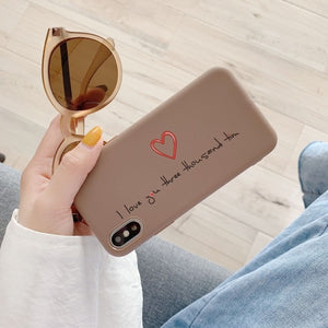 TPU Phone Case For iPhone XR XS Max 7 8 6 6S Plus SE 2020 Heart Pattern Cartoon Milk Tea Cover For iPhone 11 Pro Shell Fundas