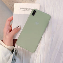 Load image into Gallery viewer, TPU Phone Case For iPhone XR XS Max 7 8 6 6S Plus SE 2020 Heart Pattern Cartoon Milk Tea Cover For iPhone 11 Pro Shell Fundas
