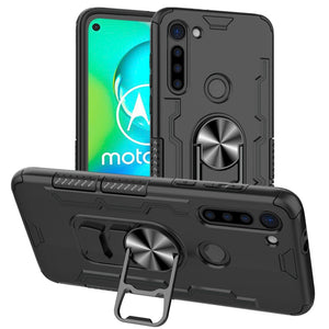 For Motorola Moto G8 Power Case Magnetic Car Holder Ring Stand Holder Phone Case for Moto G Power Back Cover