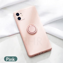 Load image into Gallery viewer, Soft Silicone Case For iPhone 11 Pro iPhone11 XS Max 6Plus 7Plus 8Plus XR X 7 8 6 S 6S Plus Ring Holder Stand Silicon Back Cover
