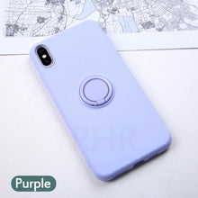 Load image into Gallery viewer, Soft Silicone Case For iPhone 11 Pro iPhone11 XS Max 6Plus 7Plus 8Plus XR X 7 8 6 S 6S Plus Ring Holder Stand Silicon Back Cover
