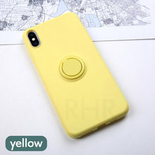 Load image into Gallery viewer, Soft Silicone Case For iPhone 11 Pro iPhone11 XS Max 6Plus 7Plus 8Plus XR X 7 8 6 S 6S Plus Ring Holder Stand Silicon Back Cover
