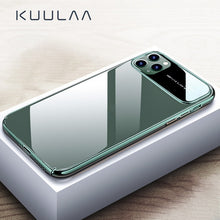 Load image into Gallery viewer, KUULAA For iPhone 11 Pro Max Case Luxury Mirror Glass Phone Case i Phone 11 ProMax Shockproof Back Cover For iPhone 11Pro Max
