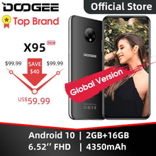 Load image into Gallery viewer, DOOGEE X95 Cellphones 6.52&#39;&#39;MTK6737 16GB ROM Dual SIM 13MP Triple Camera 4350mAh SmartPhones Mobile Phone Android 10 OS 4G-LTE
