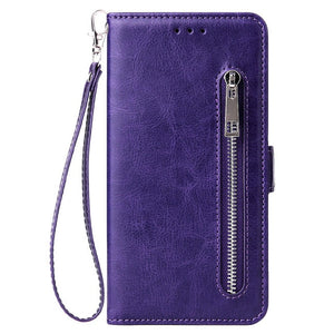 For Xiaomi Redmi 7 7A 8 8A 4A 5A Note 4X 8 5 6 7 Pro 8T Wallet Leather Case fashion zipper Flip Stand Cover Mobile Phone Bag