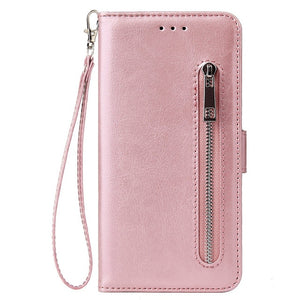 For Xiaomi Redmi 7 7A 8 8A 4A 5A Note 4X 8 5 6 7 Pro 8T Wallet Leather Case fashion zipper Flip Stand Cover Mobile Phone Bag