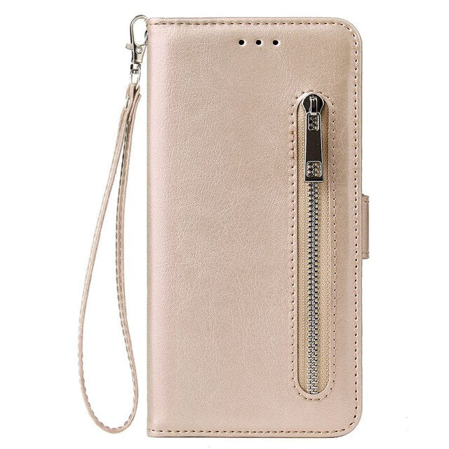 For Xiaomi Redmi 7 7A 8 8A 4A 5A Note 4X 8 5 6 7 Pro 8T Wallet Leather Case fashion zipper Flip Stand Cover Mobile Phone Bag