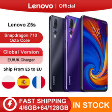 Load image into Gallery viewer, Global Version Lenovo Z5s Snapdragon 710 Octa Core 64GB 128GB SmartPhone Face ID 6.3 AI Triple Rear Camera  Android P Cellphone
