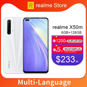 realme X50m 6GB 128GB Moblie Phone Snapdragon 765G Octa Core 48MP Quad Camera Cellphone 30W Dart Charge realme UI10.0 NFC