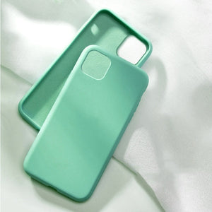 Full Cover Silicone with logo Case For iPhone 6 6s 7 8 Plus SE 2020 Back Cover for iPhone 11 Pro Max X XR XS XSMax Phone Case