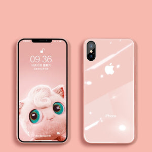 Liquid Glass Case For iPhone 11 Pro Max X XR XS Max 7 8 Plus Scratch-Resistant Anti-Fall Colorful Back Cover Protective Case