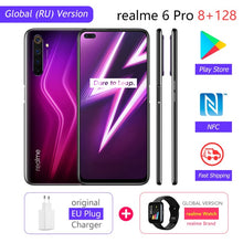 Load image into Gallery viewer, realme 6 Pro Global Version 8GB RAM 128GB ROM Snapdragon 720G 30W Flash Charge 4300mAh 64MP Camera NFC EU Charger Play Store

