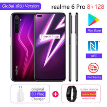 Load image into Gallery viewer, realme 6 Pro Global Version 8GB RAM 128GB ROM Snapdragon 720G 30W Flash Charge 4300mAh 64MP Camera NFC EU Charger Play Store
