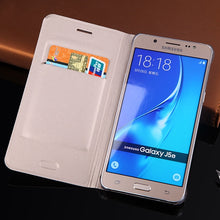 Load image into Gallery viewer, Slim Leather Wallet Case Flip Cover With Card Holder Phone Carrying Bag Mask For Samsung Galaxy J5 2016 J510 J510F J510H J510M
