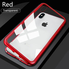 Load image into Gallery viewer, Magnetic Adsorption Metal Case For iPhone SE 2020 11 Pro Max Tempered Glass Back Case For iPhone XS Max XR X 8 7 6S 6 Plus Cover
