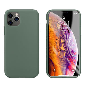 luxury original official silicone logo case for iphone 11 pro max case for apple iphone x xr xs max 6 6s 7 8 plus se 2020 cover