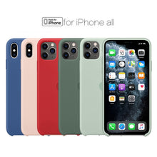 Load image into Gallery viewer, Shockproof Liquid Silicone Case for Apple iPhone X XS MAX XR 7 8 6S Plus 11 Pro Soft Cover for iPhone Brand Case
