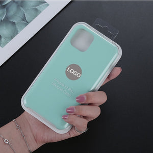 Shockproof Liquid Silicone Case for Apple iPhone X XS MAX XR 7 8 6S Plus 11 Pro Soft Cover for iPhone Brand Case