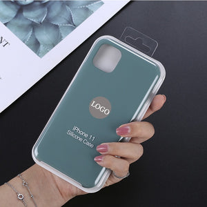 Shockproof Liquid Silicone Case for Apple iPhone X XS MAX XR 7 8 6S Plus 11 Pro Soft Cover for iPhone Brand Case
