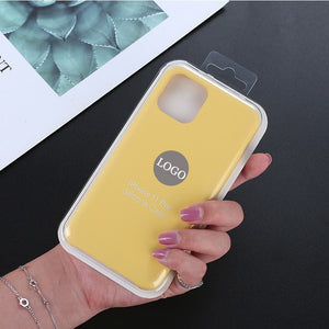 Shockproof Liquid Silicone Case for Apple iPhone X XS MAX XR 7 8 6S Plus 11 Pro Soft Cover for iPhone Brand Case