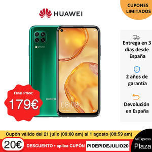 Global version Huawei P40 lite cellphone 6GB 128GB 48MP cameras AI 16MP front camera 6.4 ''FHD screen kirin 810 EMUI 10