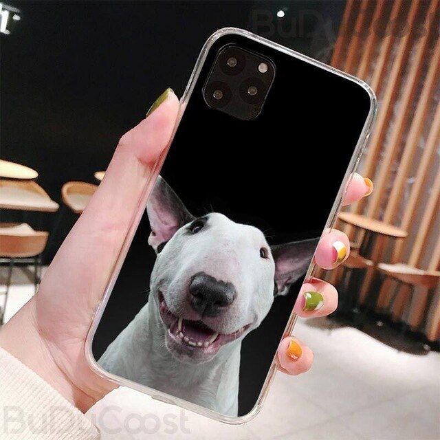 CUCI Bull Terrier Dog Black TPU Soft Phone Case Cover For iphone 5C 5 6 6s plus 7 8 SE 7 8 plus X XR XS MAX 11 Pro Max