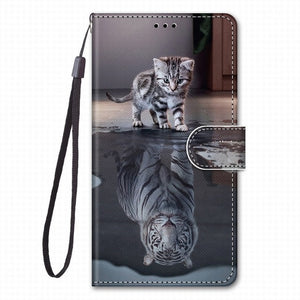 For Case Samsung Galaxy J120 J1 2016 J2 Pro 2018 J2 Prime G532F Grand Prime G530 PU Leather Phone Cover Lovely Girl Boy Box O08F