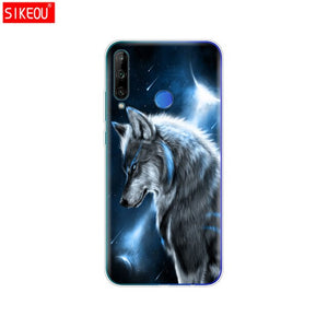 Silicon Case For HONOR 9C Case 6.39" Soft Tpu Phone Cover On Huawei Honor 9C 9 C AKA-L29 Back Bag Coque Bumper Cat Tiger Fower